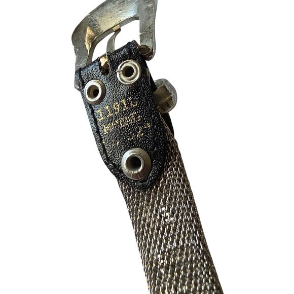 Vintage 1980s statement belt CHAINMAIL metal mesh Women\'s M silver GLAM buckle main image 6